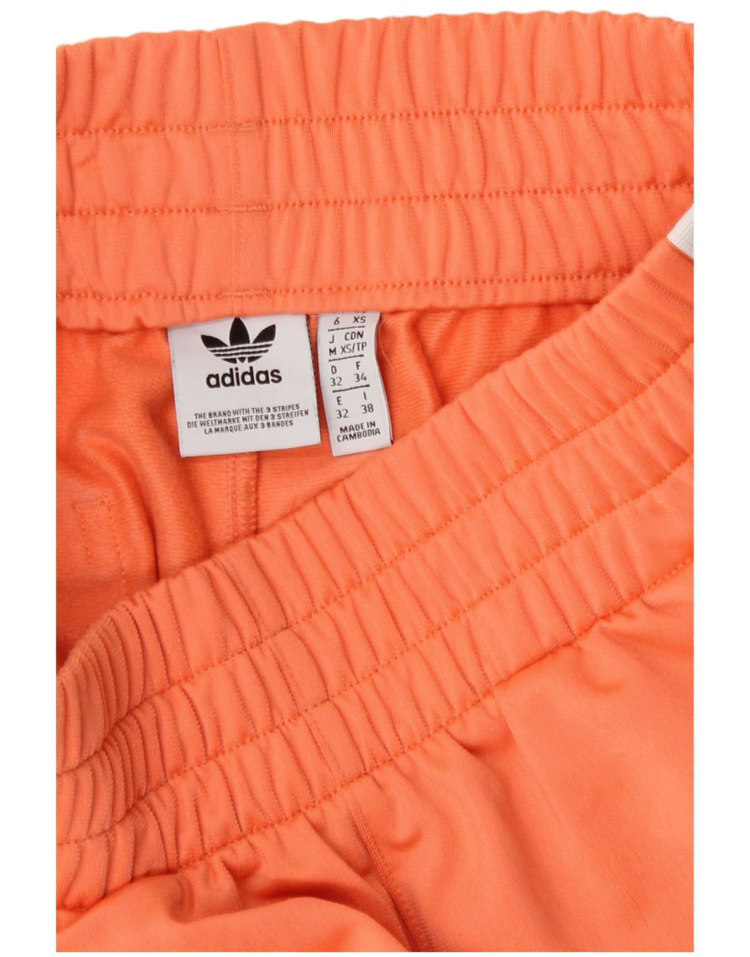Adidas sportsshorts til kvinder UK 6 XS orange polyester