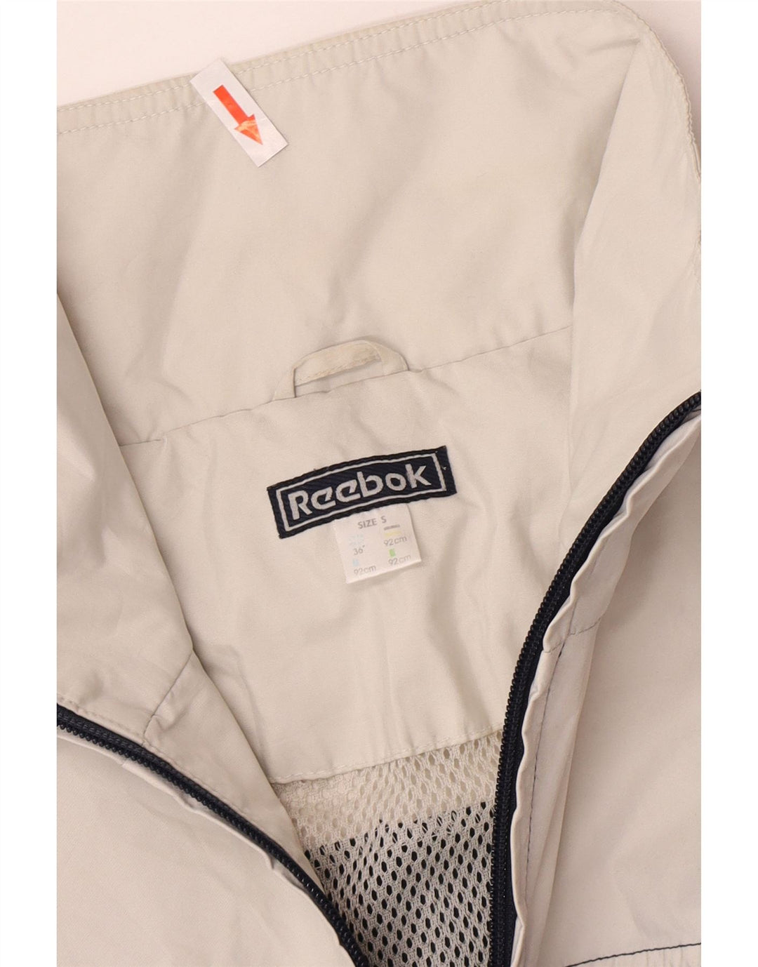 REEBOK Herre Pullover Regnjakke UK 36 Small Navy Blue Colourblock