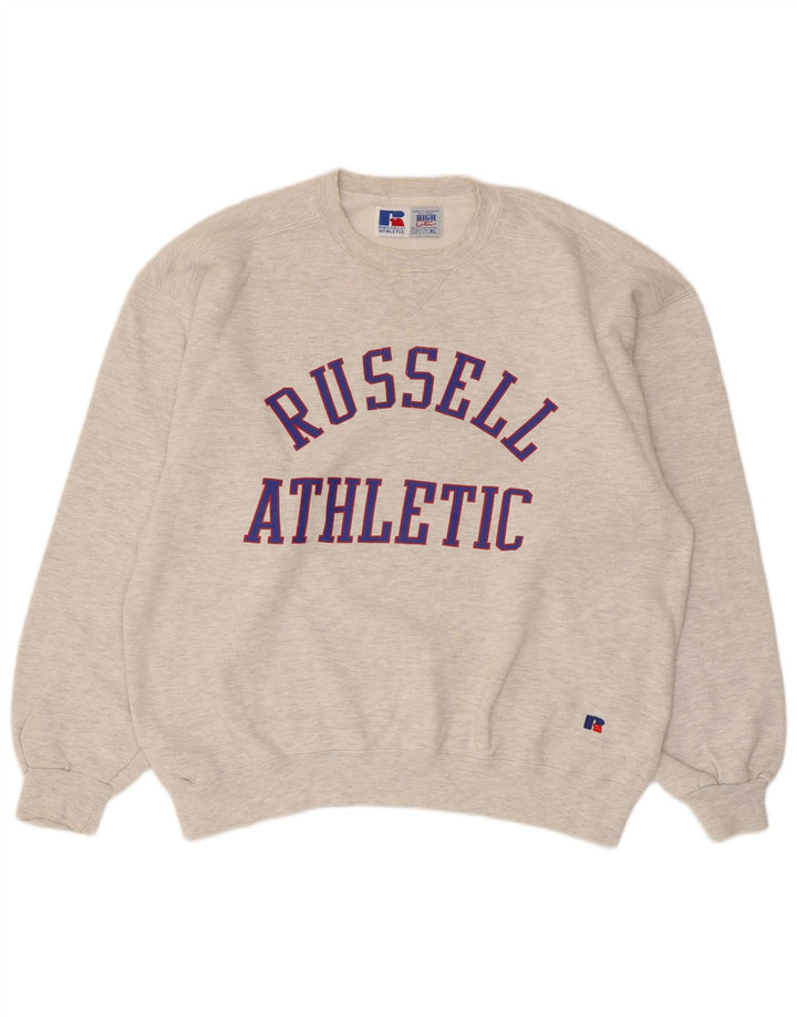 Russell Athletic Herre Grafisk Sweatshirt Jumper XL Grå Bomuld