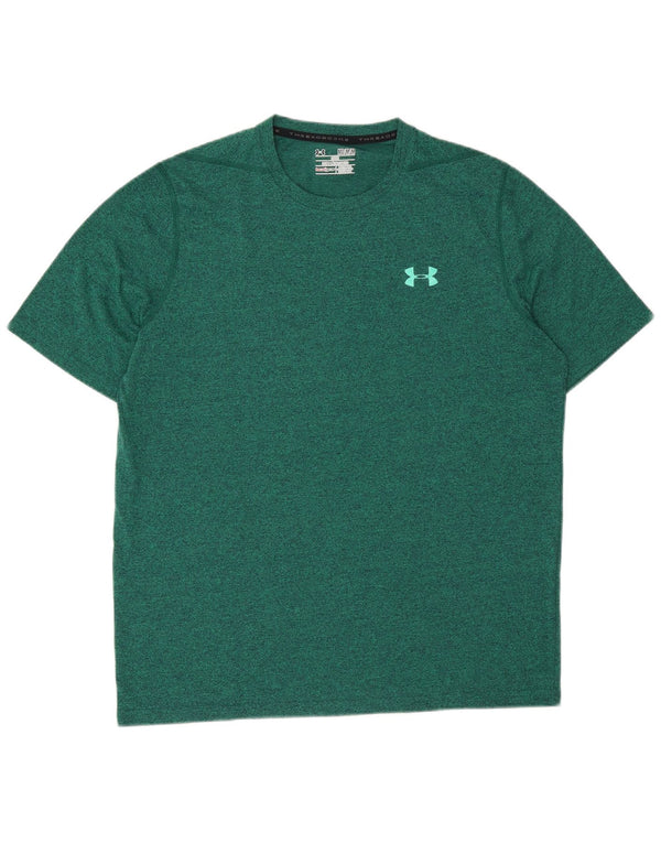 Under Armour Herre løs T-shirt Top Medium Grøn Flecked