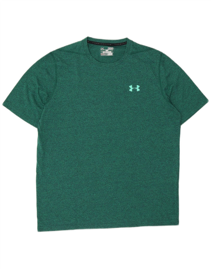 Under Armour Herre løs T-shirt Top Medium Grøn Flecked