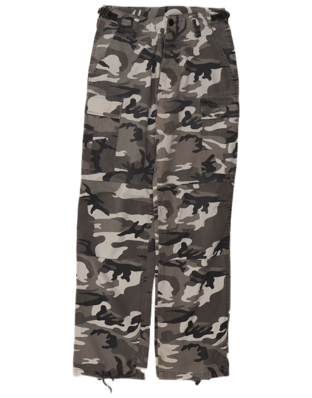 Vintage Straight Cargo Bukser til mænd W30 L30 Grå Camouflage