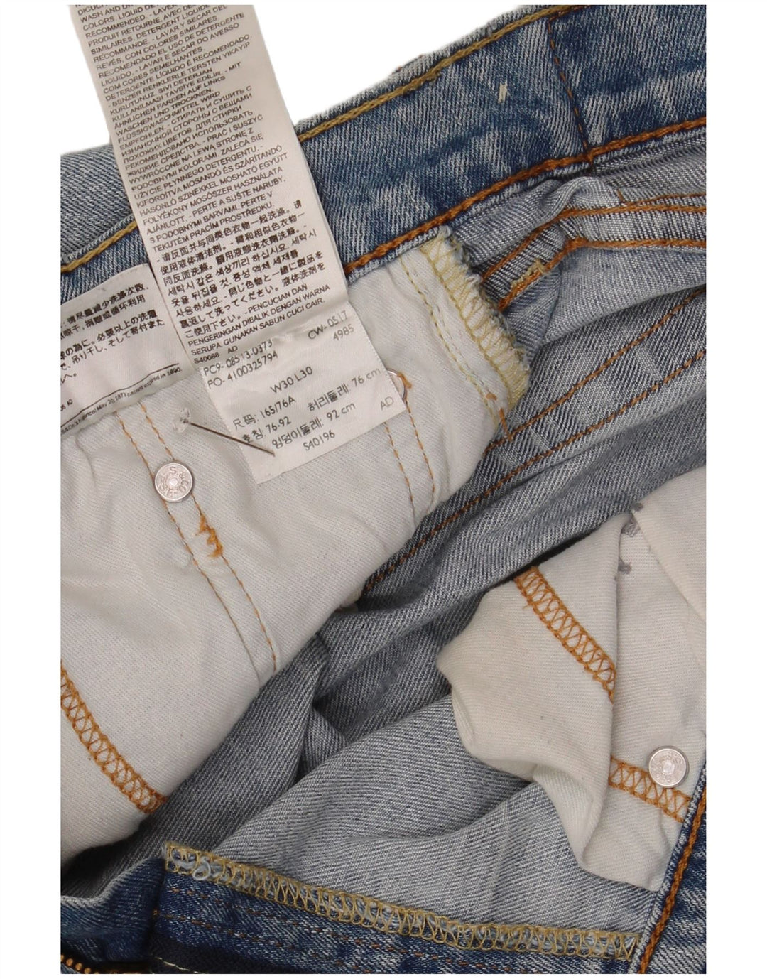 Levi's Herre 513 Slim Straight Jeans W30 L30 Blå Bomuld