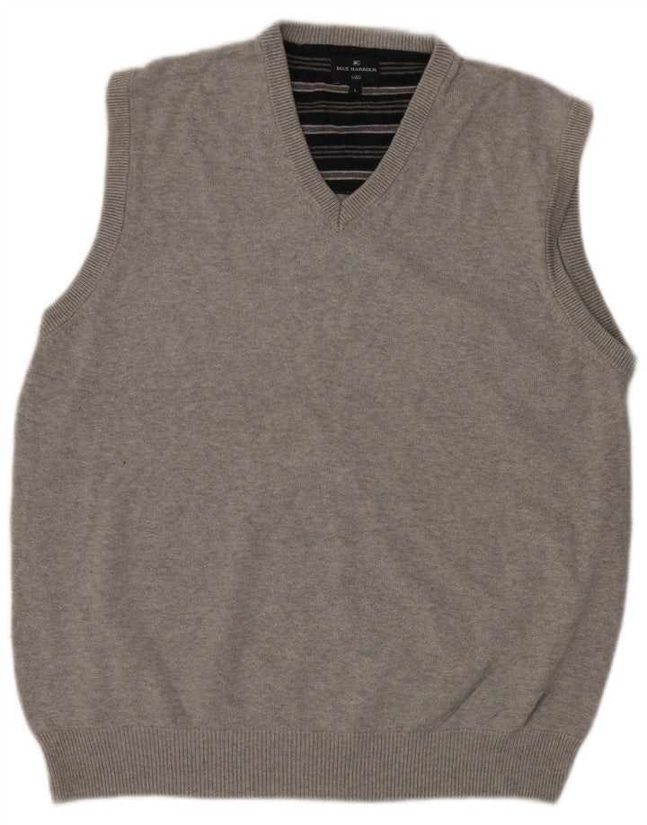 Marks & Spencer Herre Blue Harbor Vest Tank Top Stor Grå