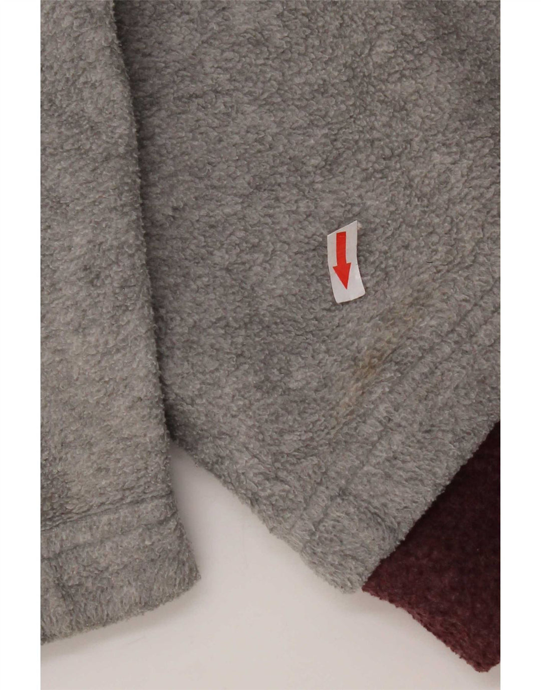 Basic Herre lynlås hals fleece jumper stor grå geometrisk polyester