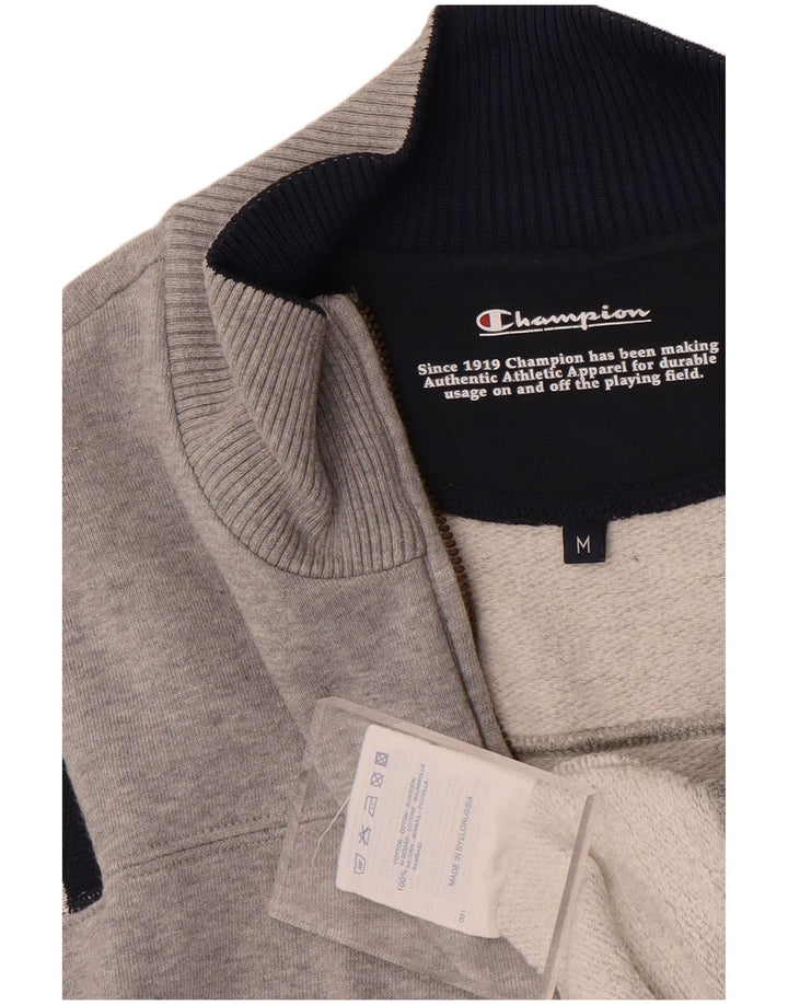Champion Dame Sweatshirt med lynlås i DK 12 Medium Grey Colourblock