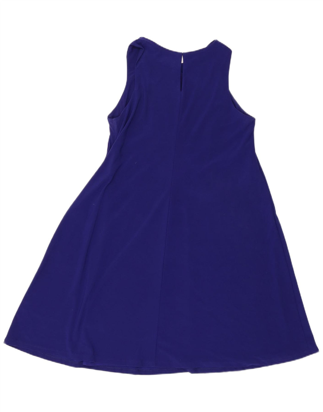 Ralph Lauren ærmeløs teltkjole til kvinder US 6 Medium Blue Polyester