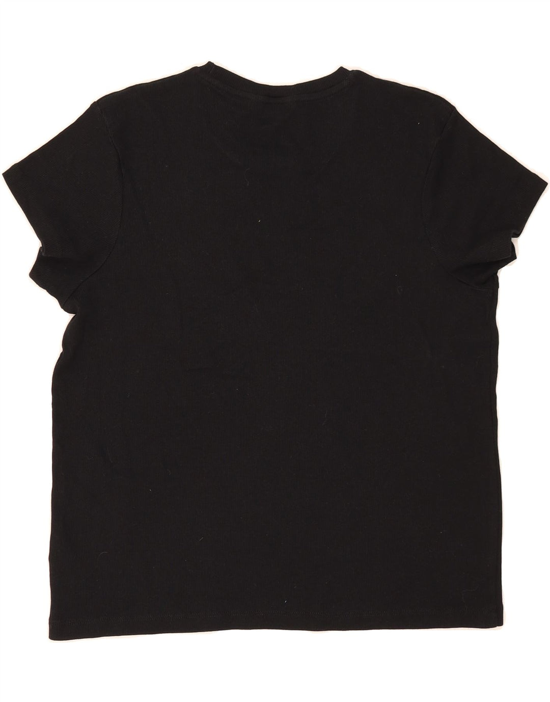 MARKS & SPENCER Womens T-Shirt Top UK 20 2XL Black Cotton Vintage Marks & Spencer and Second-Hand Marks & Spencer from Messina Hembry 