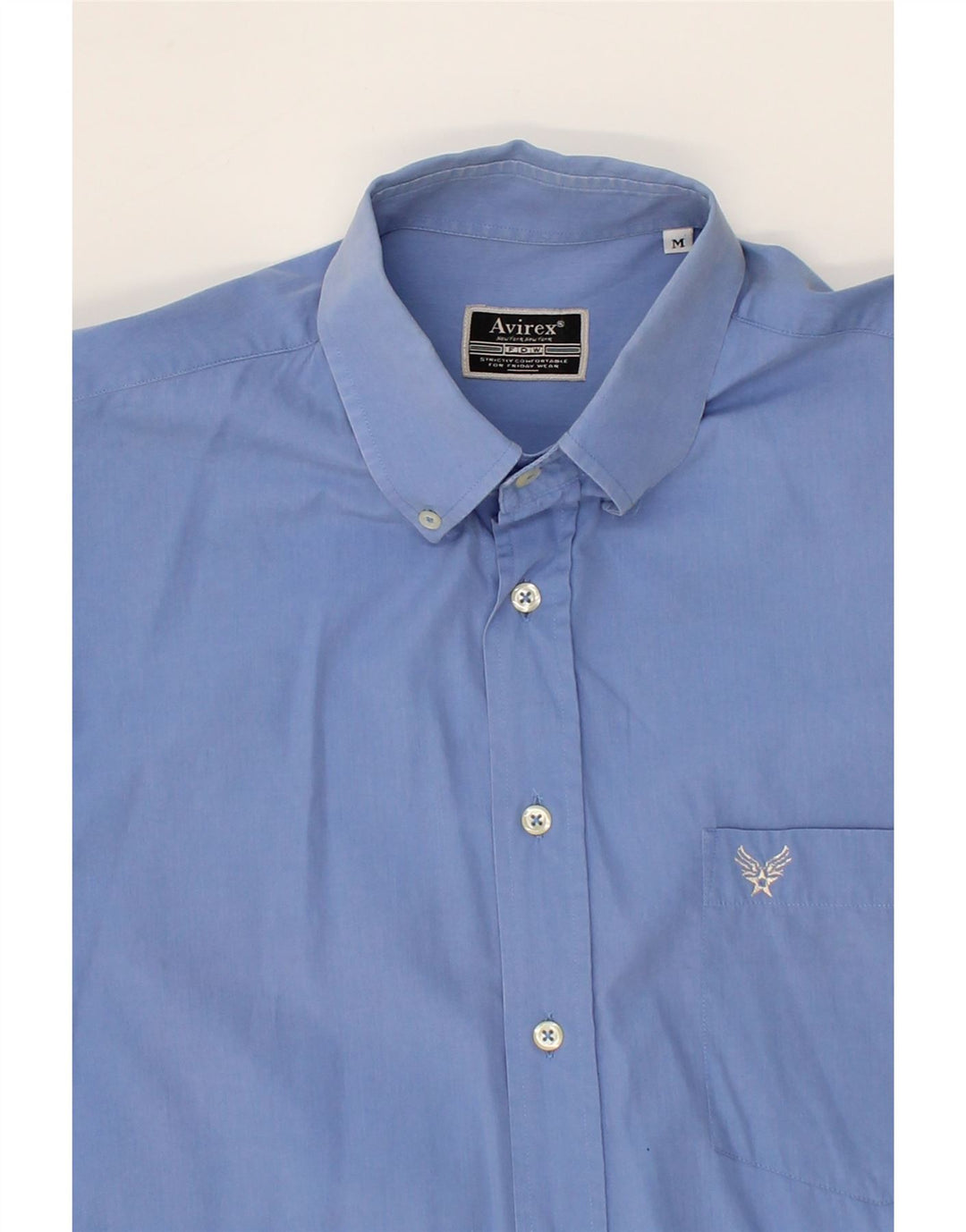 AVIREX Mens Shirt Medium Blue Cotton Vintage Avirex and Second-Hand Avirex from Messina Hembry 