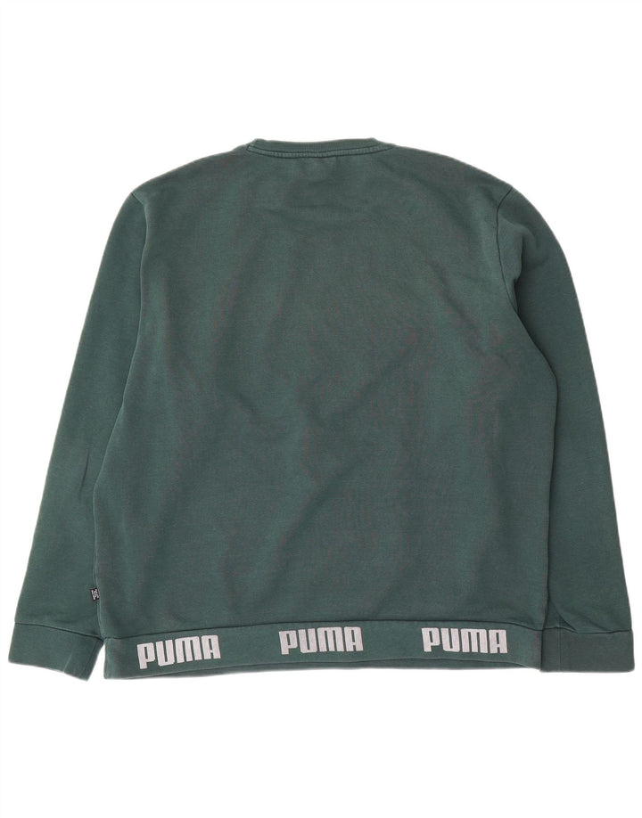 Puma Herre Grafisk Sweatshirt Jumper XL Grøn Bomuld