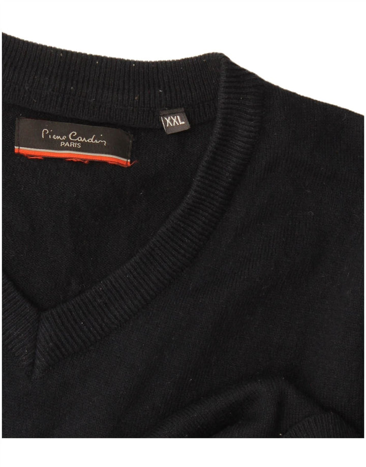 Pierre Cardin Herre V-hals sweater 2XL marineblå