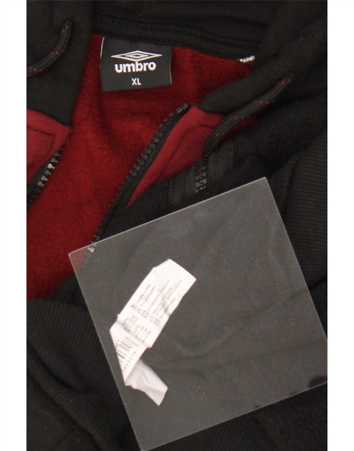 Umbro Hættetrøje med lynlås til mænd XL Sort Colourblock Polyester