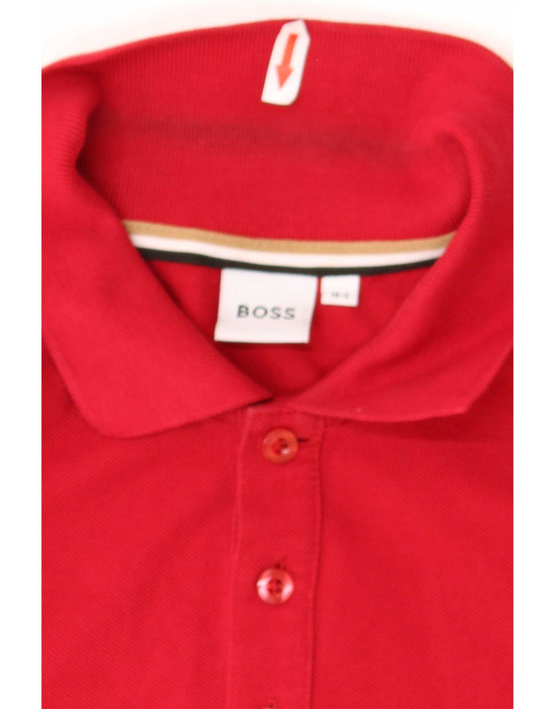 Hugo Boss Boys Polo Shirt 13-14 År Lille Rød Bomuld