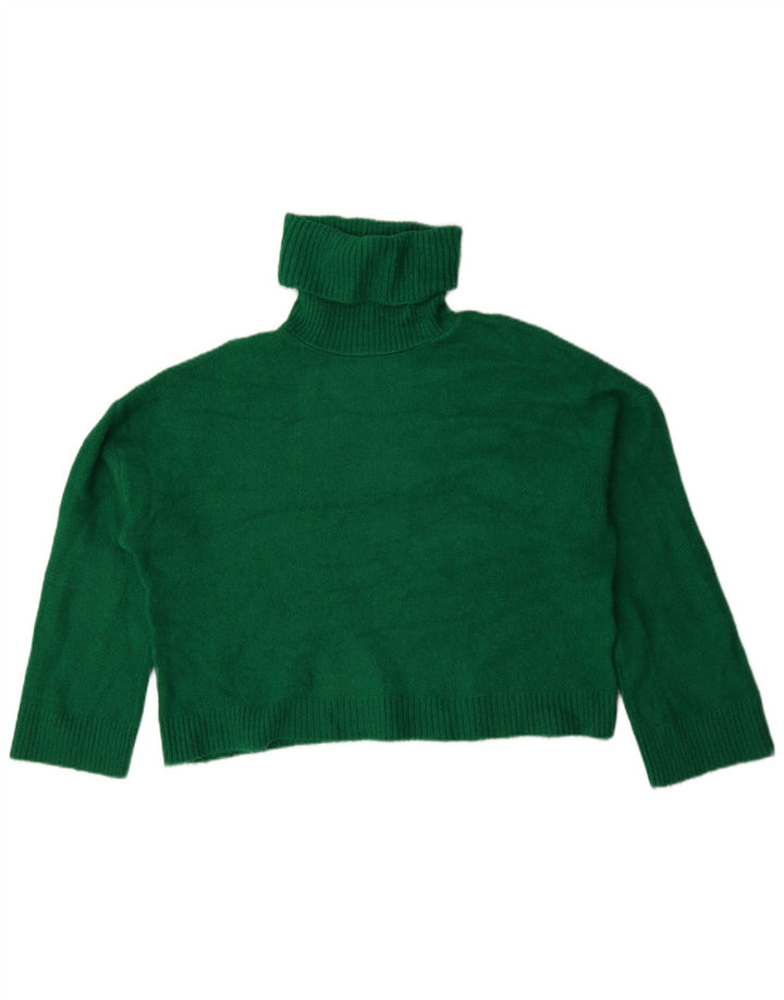 Zara Dame Oversized rullehals sweater UK 14 Medium Green