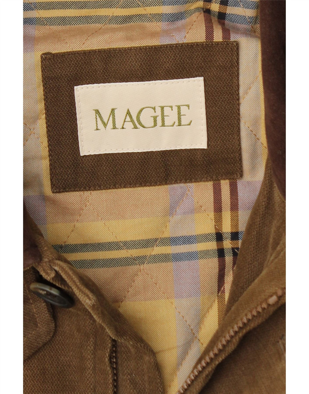 Magee Herre Overfrakke UK 42 Stor Khaki Bomuld