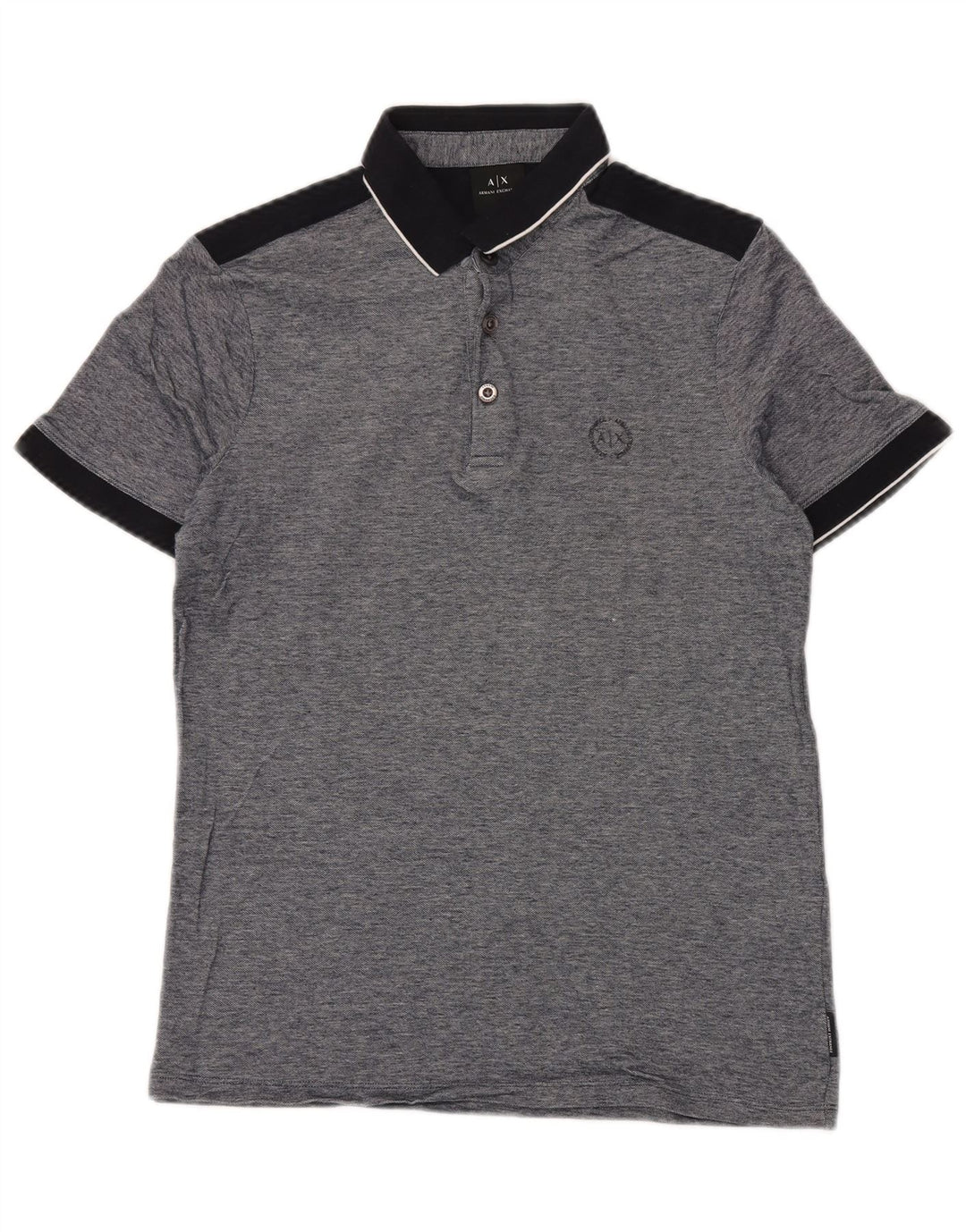ARMANI EXCHANGE Herre poloshirt Lille grå Colourblock Bomuld