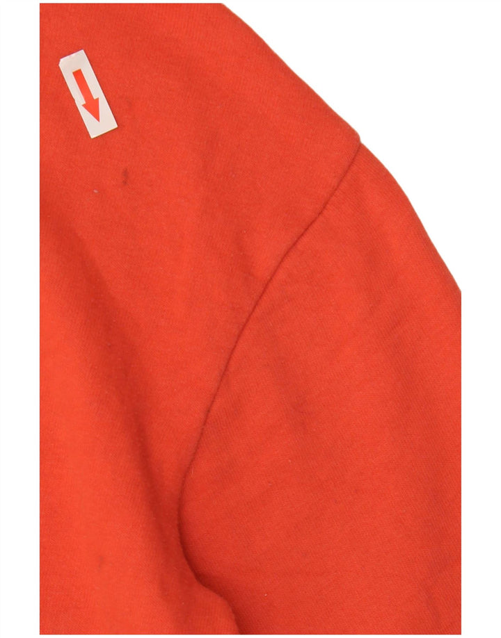 Marks & Spencer Dame Oversized Hoodie Jumper UK 12 Medium Orange Bomuld