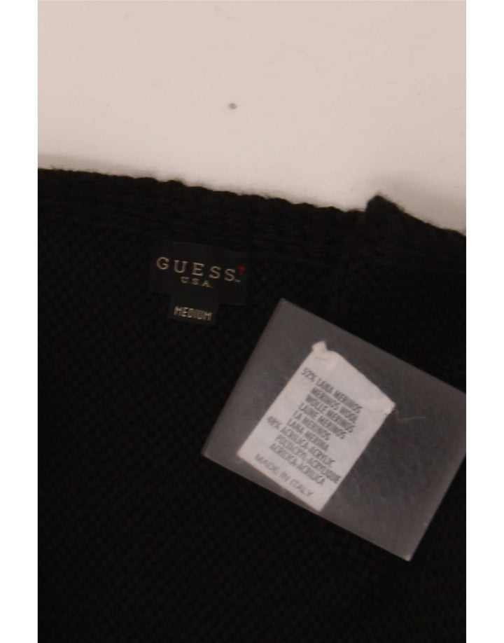 Guess Womens Bolero Cardigan Sweater UK 14 Medium Black Wool