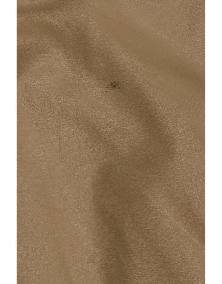 Vintage læderjakke til kvinder IT 46 Stort beige læder