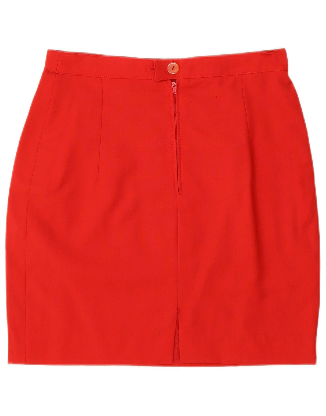 VINTAGE Dame 2-knap 2-delt nederdelsæt IT 44 Medium W26 Rød Uld