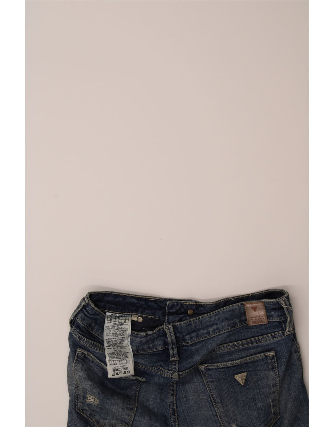 GUESS Womens Distressed Skinny Jeans W28 L29 Blue Cotton Vintage Guess and Second-Hand Guess from Messina Hembry 