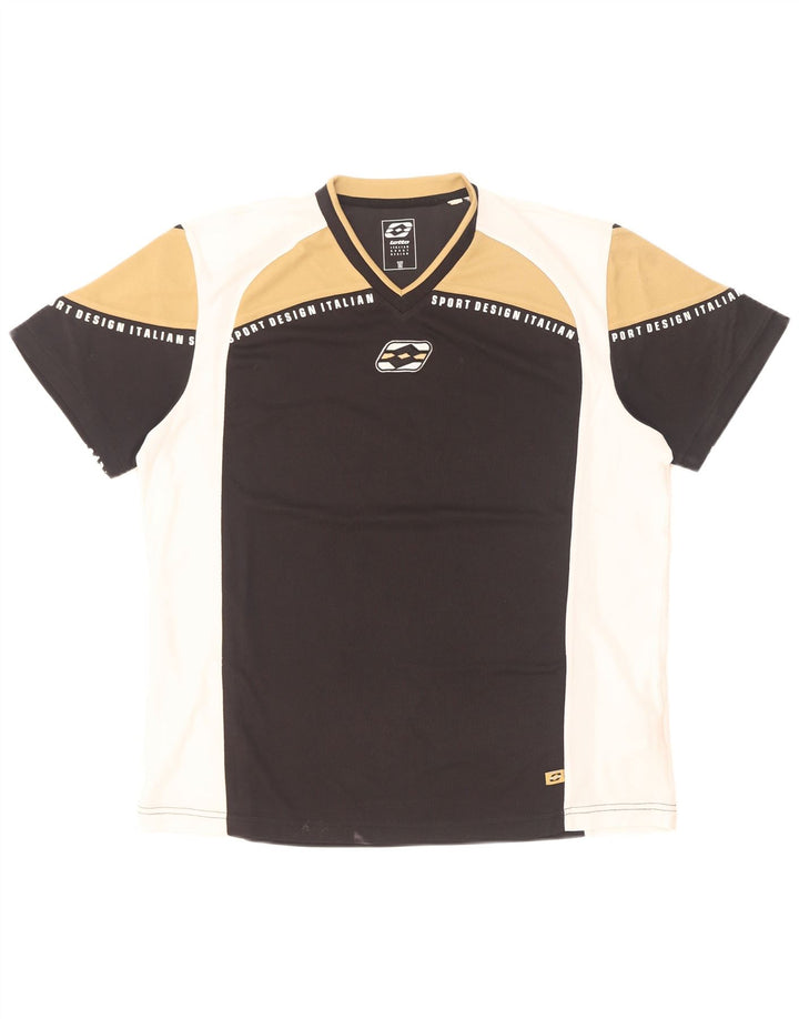 Lotto Herre grafisk T-shirt Top XL Flerfarvet Colourblock Polyester