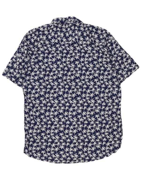 Tom Tailor Herre Kortærmet Regular Fit skjorte XL Navy Blue Floral Hawaiian