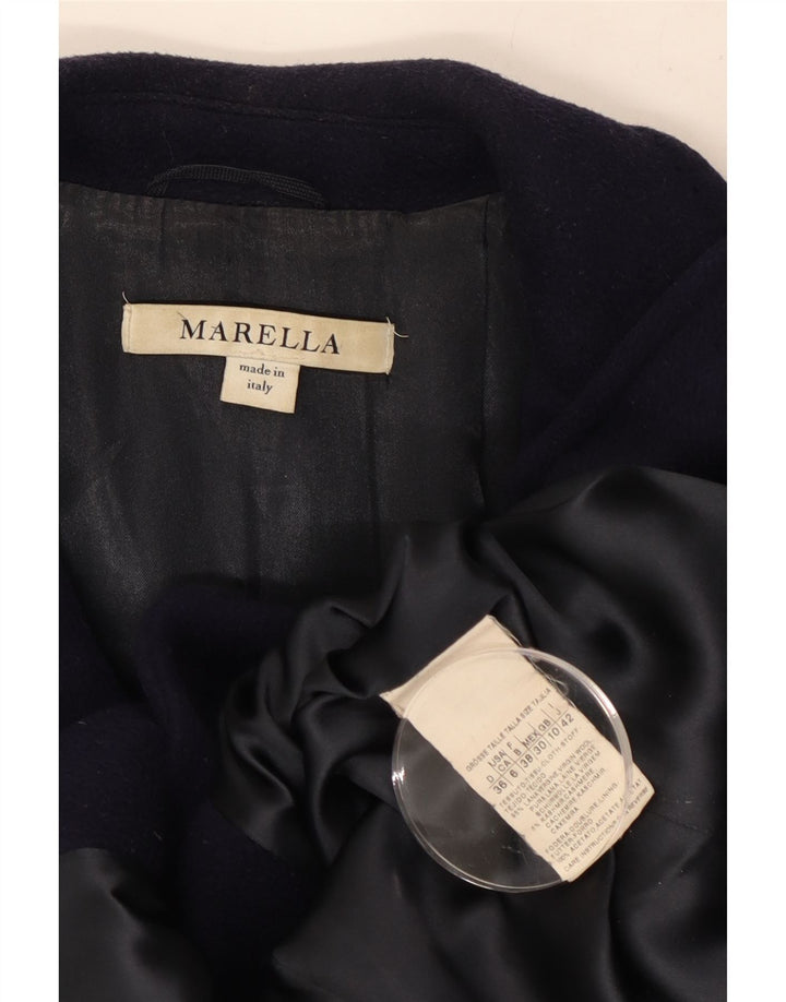 Marella Dame Overfrakke UK 10 Small Navy Blue Uld
