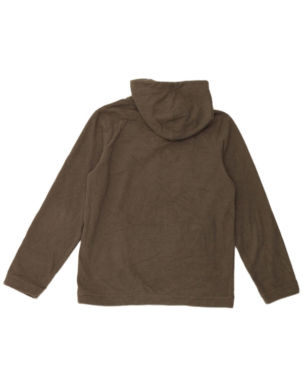 Animal Herre Fleece hættetrøje med lynlås-hals Medium Khaki Polyester