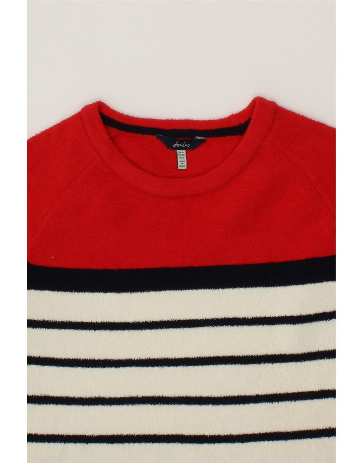 JULES Womens Crew Neck Jumper Sweater UK 6 XS  Multicoloured Striped Vintage Jules and Second-Hand Jules from Messina Hembry 