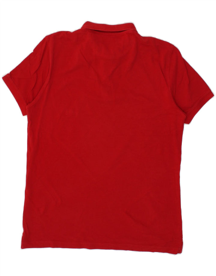 MASSIMO DUTTI Mens Polo Shirt Medium Red Cotton Vintage Massimo Dutti and Second-Hand Massimo Dutti from Messina Hembry 