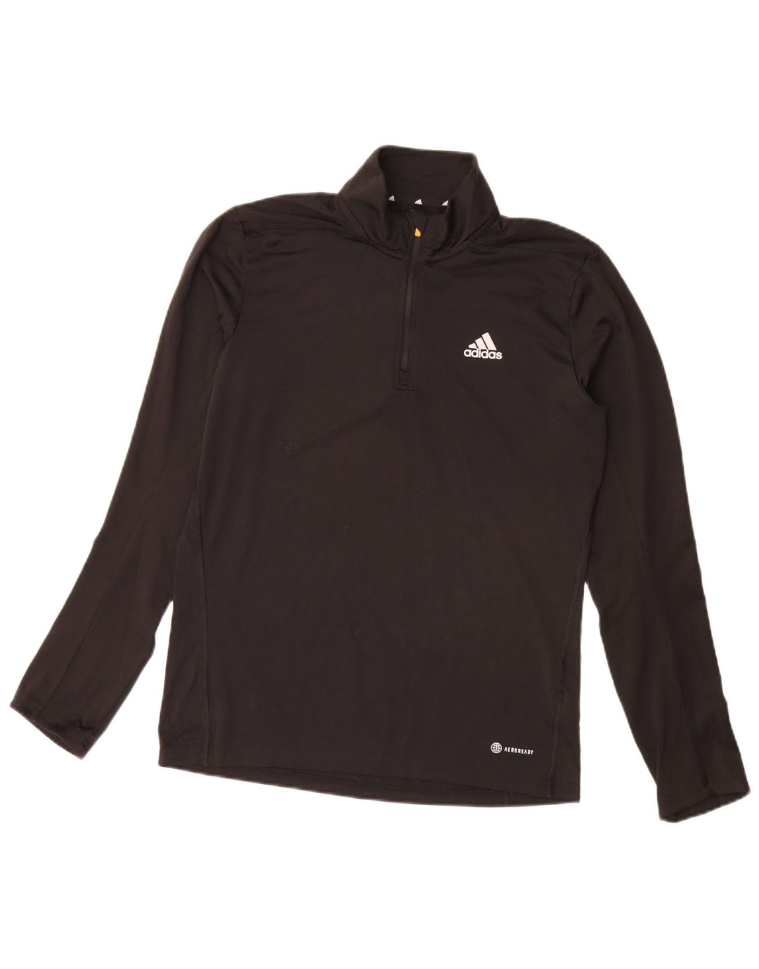 Adidas Herre Aeroready Zip Neck Pullover Træningsdragt Top Lille Sort Polyester