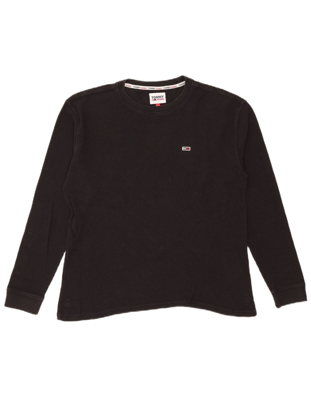 Tommy Hilfiger Herre Top Langærmet Lille Sort Bomuld