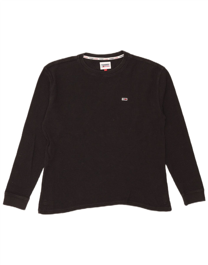 Tommy Hilfiger Herre Top Langærmet Lille Sort Bomuld