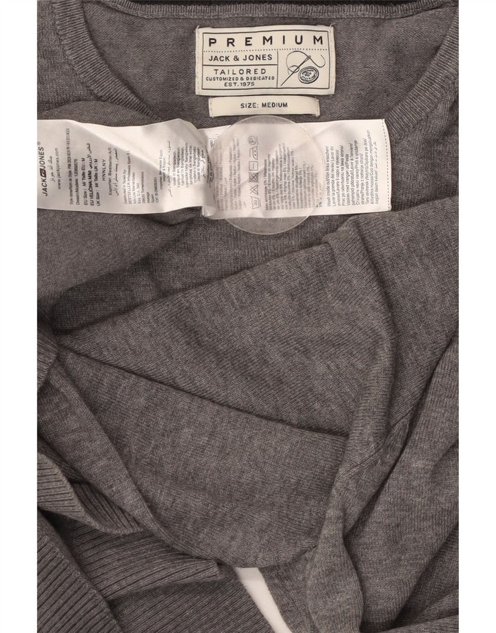 JACK & JONES Skræddersyet trøje med rund hals til mænd mellemgrå bomuld