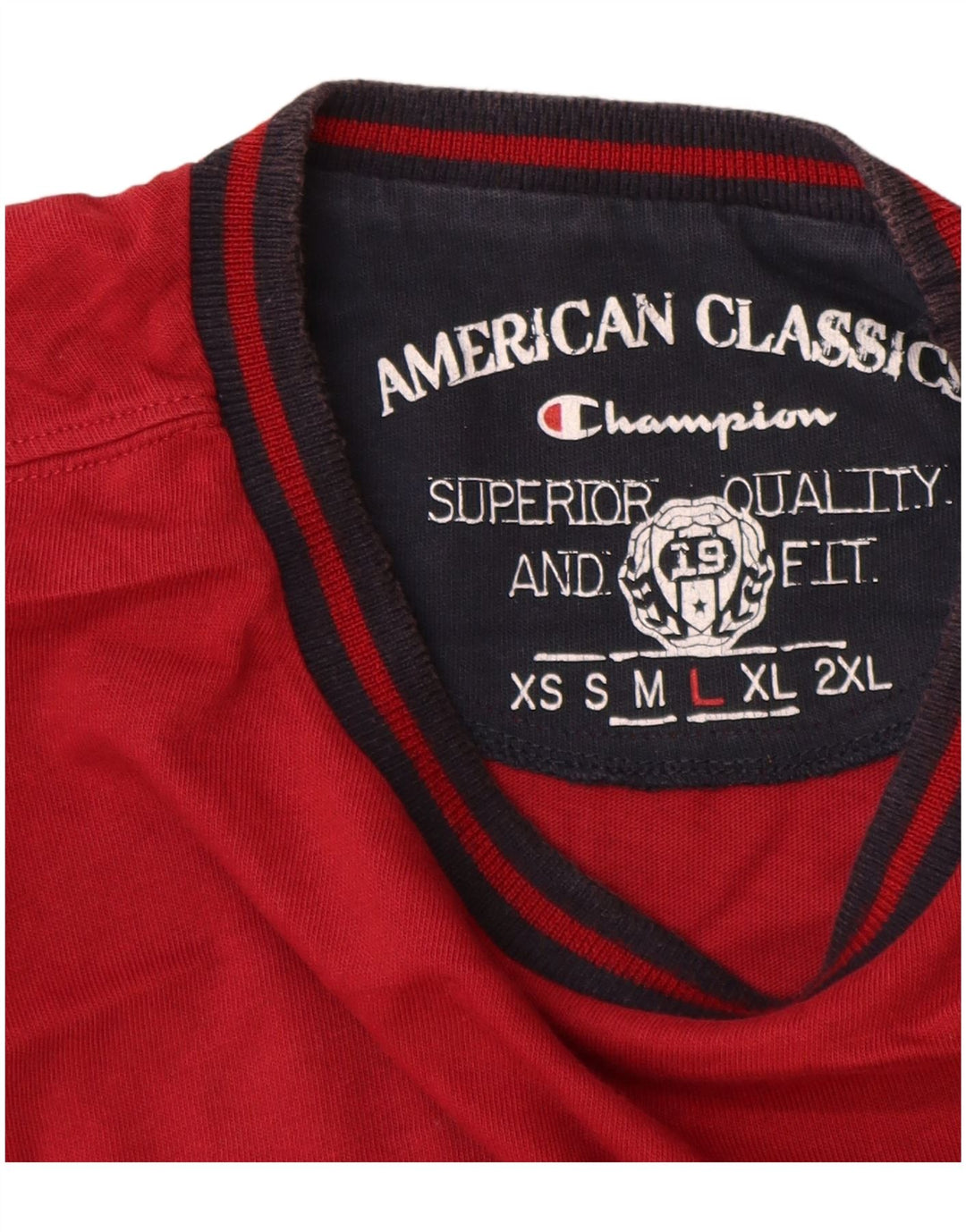 Champion Herre T-Shirt Top Medium Burgundy