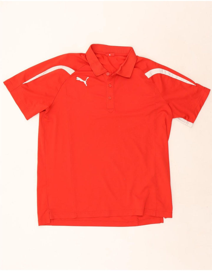 Puma Polo Shirt til mænd 2XL Rød Colourblock