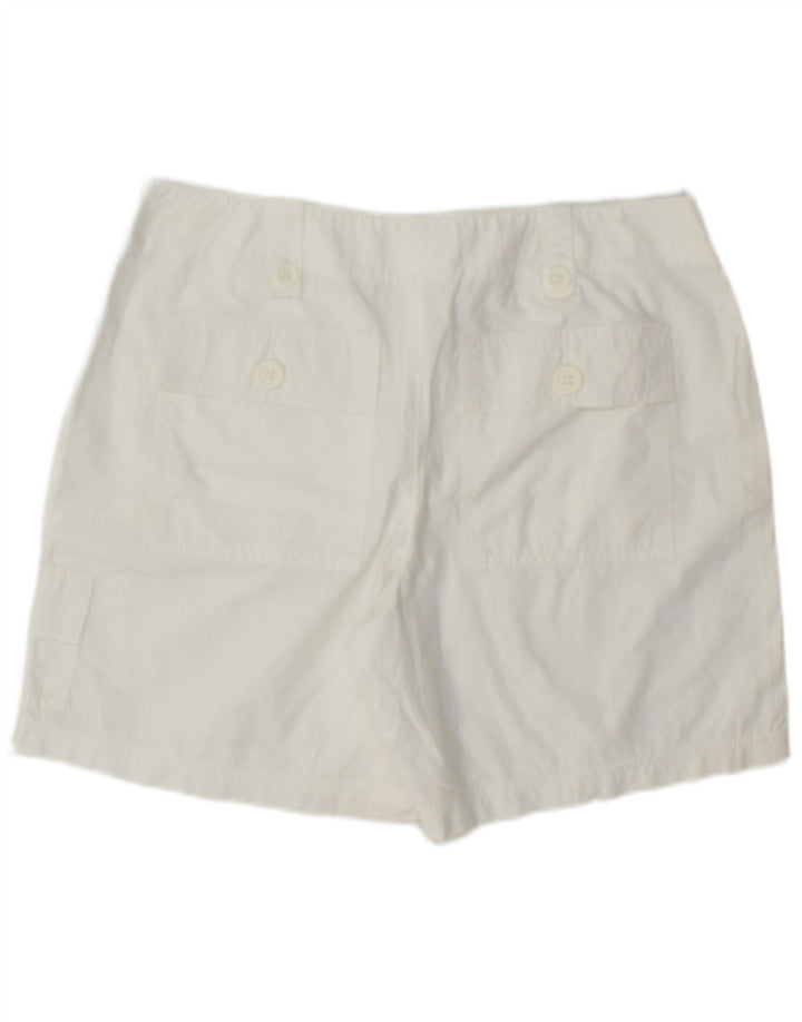 Marks & Spencer Cargo Shorts til kvinder UK 12 Medium W32 Hvid Bomuld