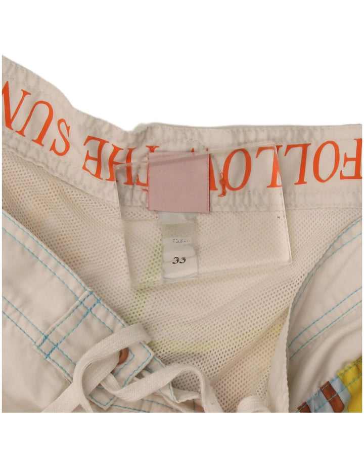 Sundek Herre Grafiske Badeshorts Medium Gulstribet