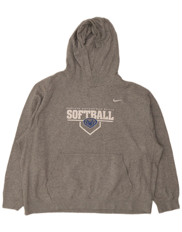 Nike Herre Hamilton Fodbold Grafisk Hoodie Jumper 3XL Grå Bomuld