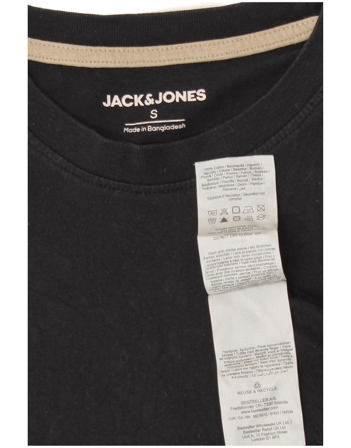 Jack & Jones Herre grafisk T-shirt Top Lille sort bomuld