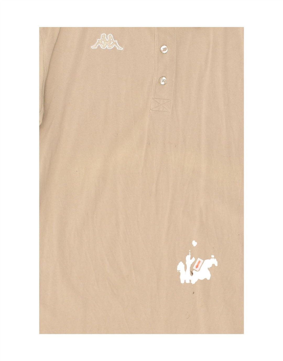 KAPPA Mens Polo Shirt XL Beige Cotton | Vintage Kappa | Thrift | Second-Hand Kappa | Used Clothing | Messina Hembry 