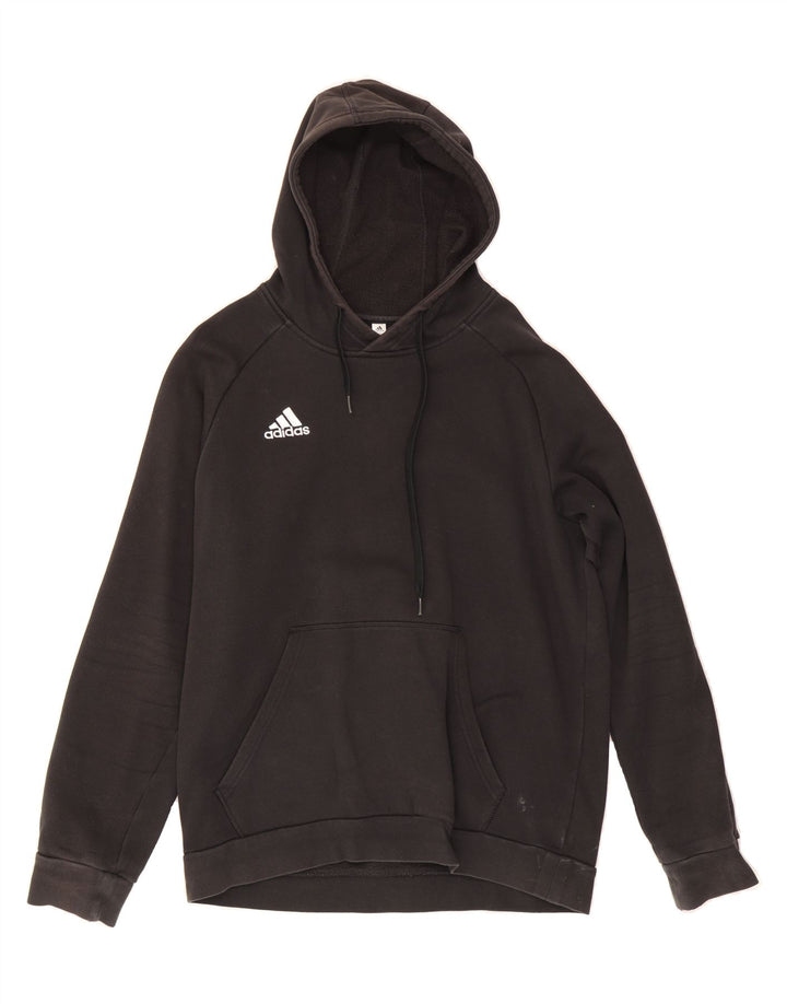 ADIDAS Mens Hoodie Jumper Large Black Cotton Vintage Adidas and Second-Hand Adidas from Messina Hembry 