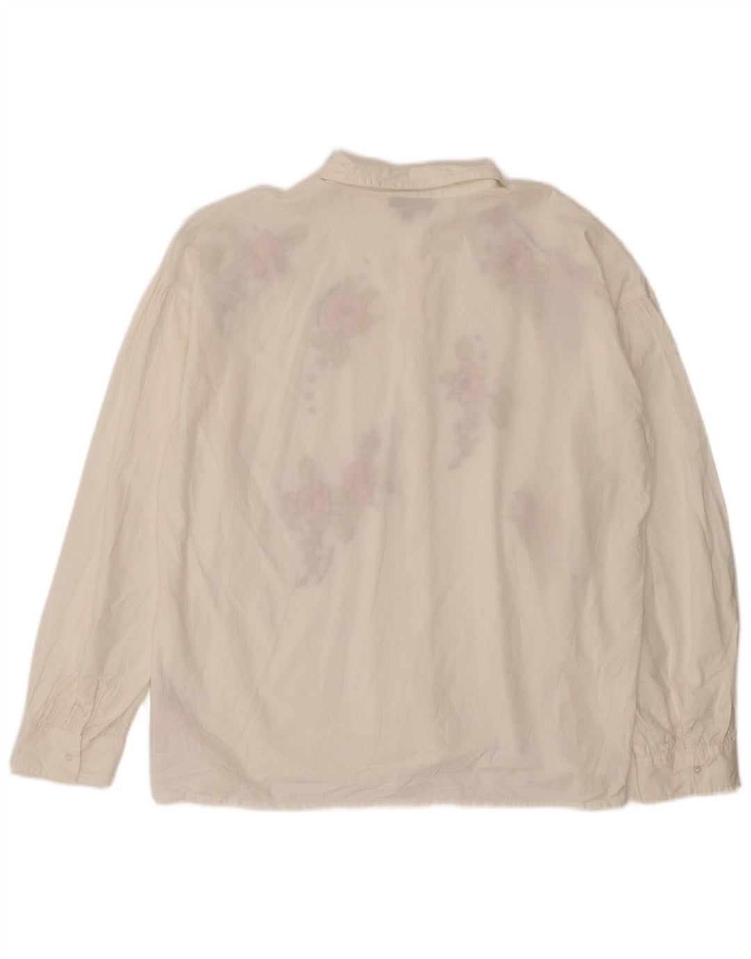 Topshop Dame Grafisk Oversized Skjorte Bluse UK 12 Medium White Floral