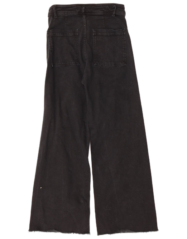 Zara Womens The Marine Jeans med høj talje og brede ben EU 38 Small W28 L29 Sort