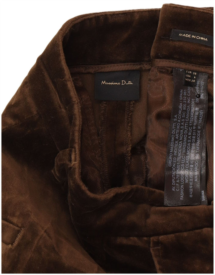 Massimo Dutti Dame Bootcut Chino Bukser EU 38 Small W28 L30 Brun