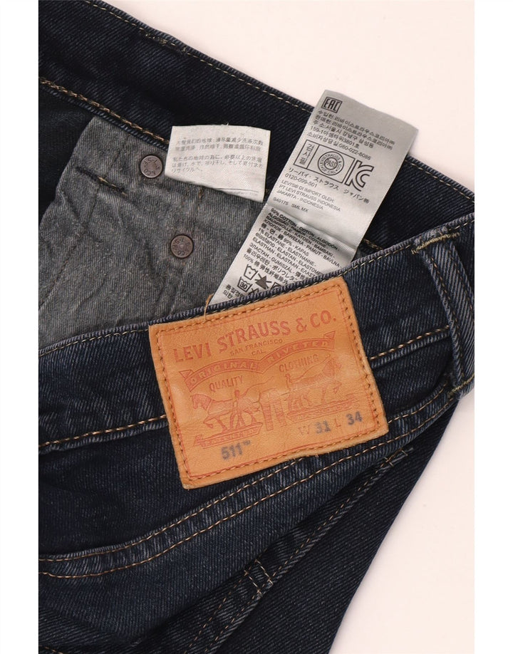 Levi's Herre 511 Slim Jeans W31 L34 Blå Bomuld