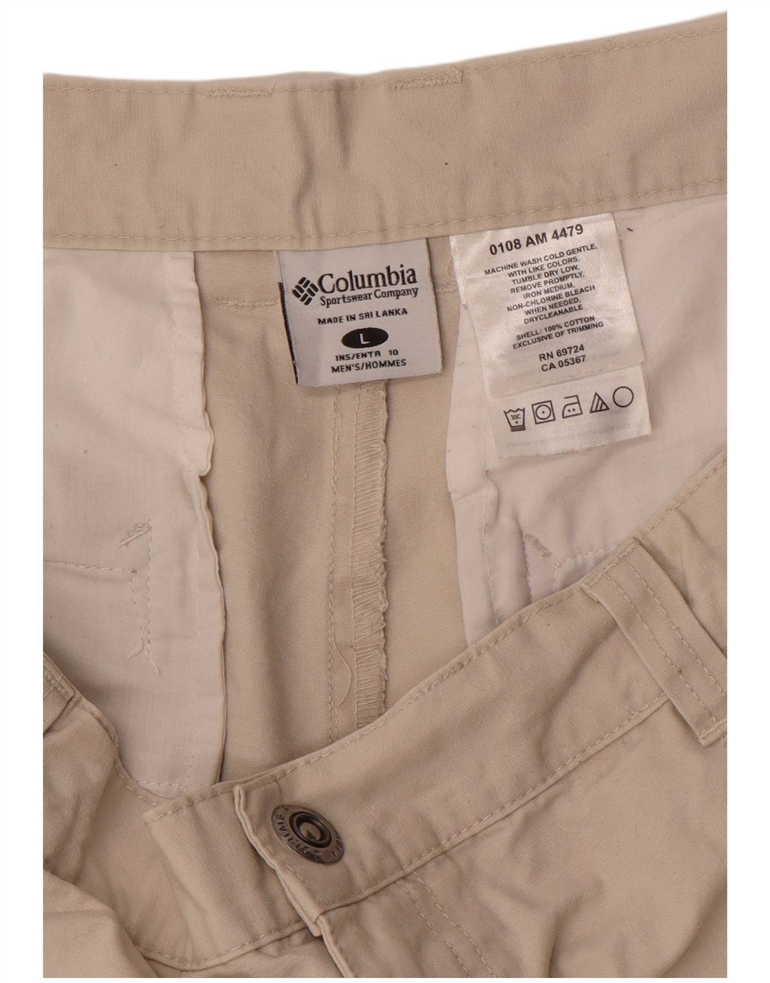 COLUMBIA Mens Cargo Shorts Large W36  Beige Cotton