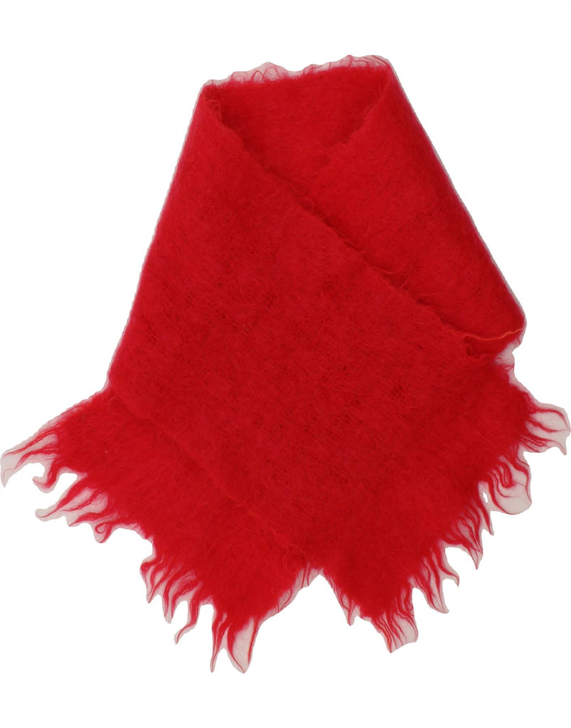 VINTAGE Girls Rectangle Scarf One Size Red Vintage Vintage and Second-Hand Vintage from Messina Hembry 