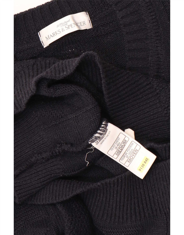 Marks & Spencer Herre V-hals sweater Medium Marineblå Akryl